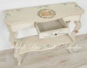 OC287 Consol Laccata Decori Legno Massello 05